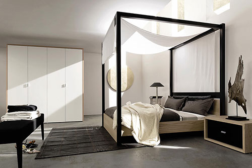 Moderne slaapkamer van kleinschalig appartement Moderne slaapkamer van kleinschalig appartement