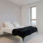 Witte minimalistische slaapkamer in Moskou