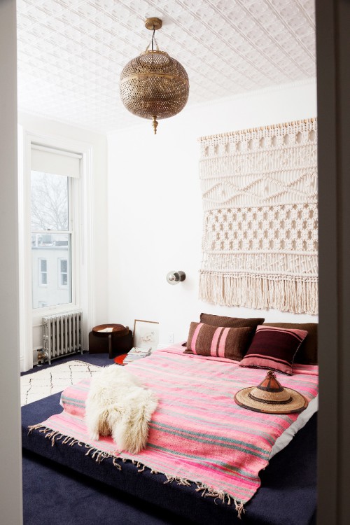 Bohemien accessoires in slaapkamer Bohemien accessoires in slaapkamer