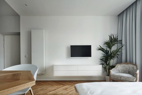Chique minimalistische slaapkamer
