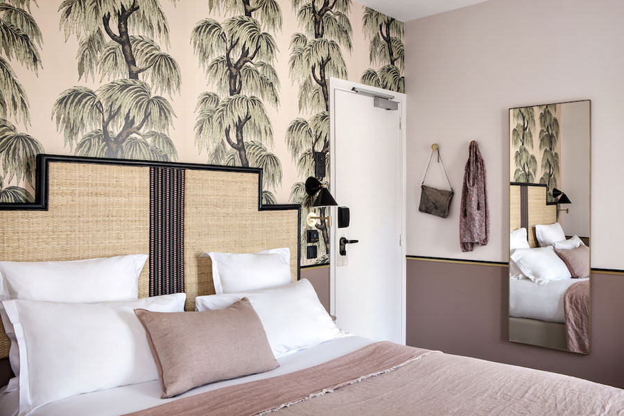 De mooie slaapkamers van Hotel Doisy in Parijs De mooie slaapkamers van Hotel Doisy in Parijs