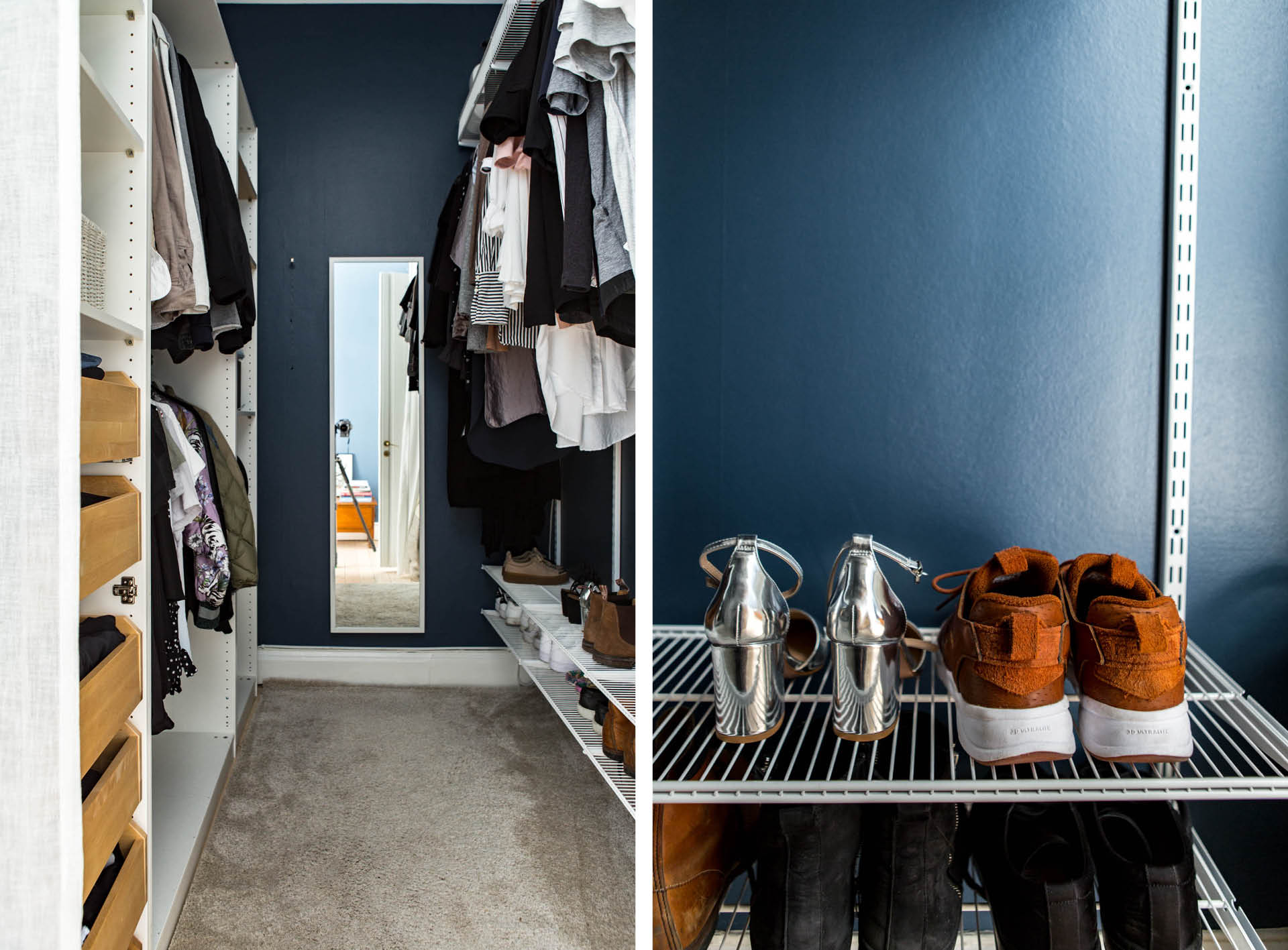 De muren in deze slaapkamer zijn blauw geschilderd! De muren in deze slaapkamer zijn blauw geschilderd!