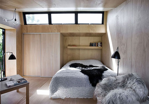 Deense slaapkamer in een bijgebouw