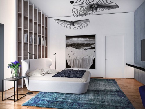 Design slaapkamer met designmeubelen