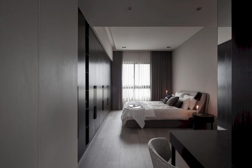 Deze luxe moderne slaapkamer is super strak afgewerkt