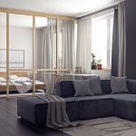 Deze moderne slaapkamer is middels een glazen scheidingswand gescheiden van de woonkamer