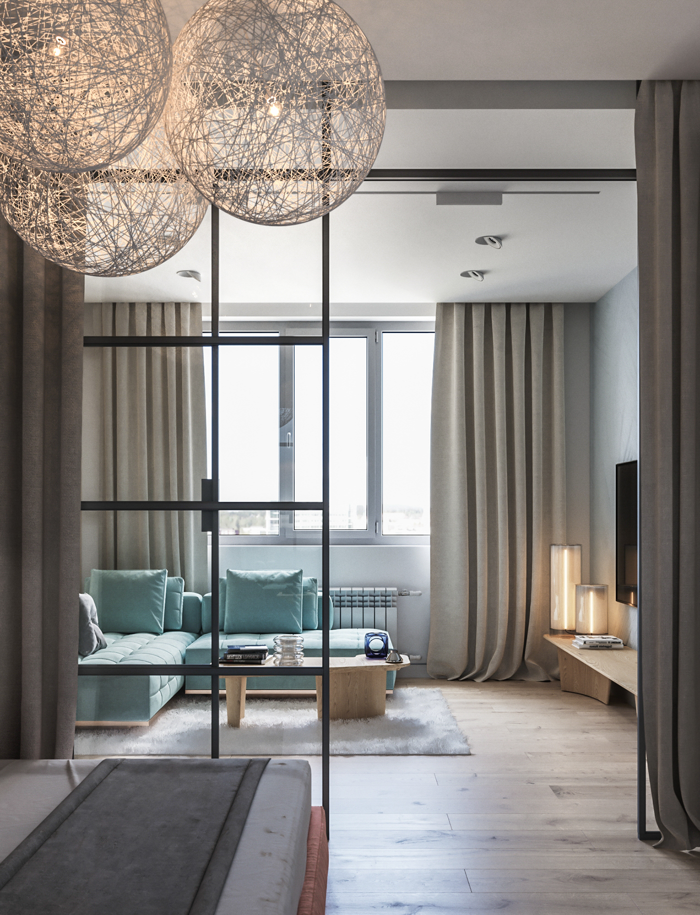 Deze moderne slaapkamer is stijlvol ingericht met zachte kleurtinten Deze moderne slaapkamer is stijlvol ingericht met zachte kleurtinten