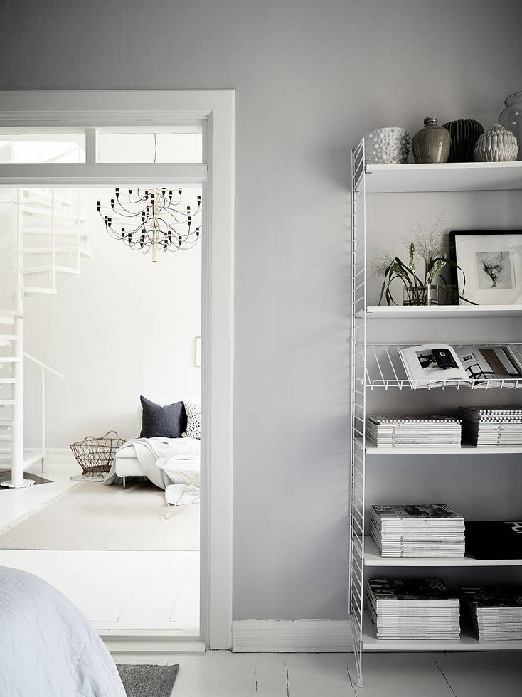 Elegante Scandinavische slaapkamer uit Vasastaden Elegante Scandinavische slaapkamer uit Vasastaden