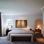 Elegante slaapkamer met aardetinten