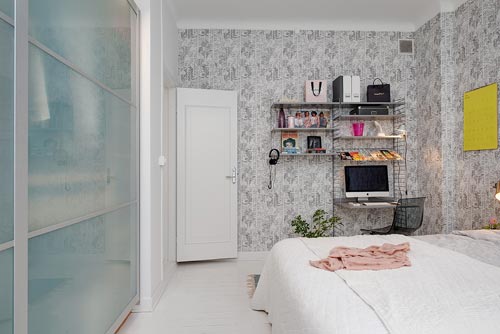Frisse Scandinavische slaapkamer