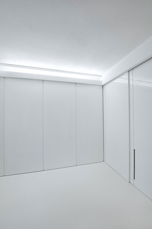 Futuristische witte slaapkamer Futuristische witte slaapkamer