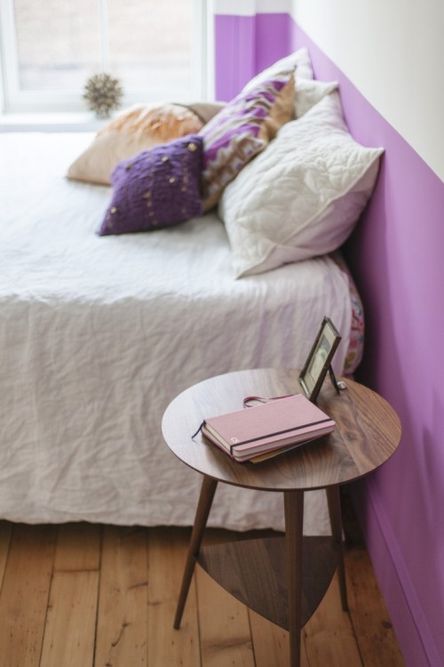 Half geschilderde muren in de slaapkamer Half geschilderde muren in de slaapkamer