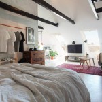 Open slaapkamer in een hip eenkamerappartement