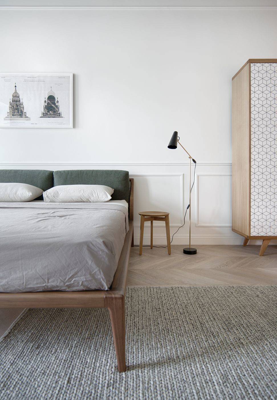 Imposante Scandinavische moderne slaapkamer