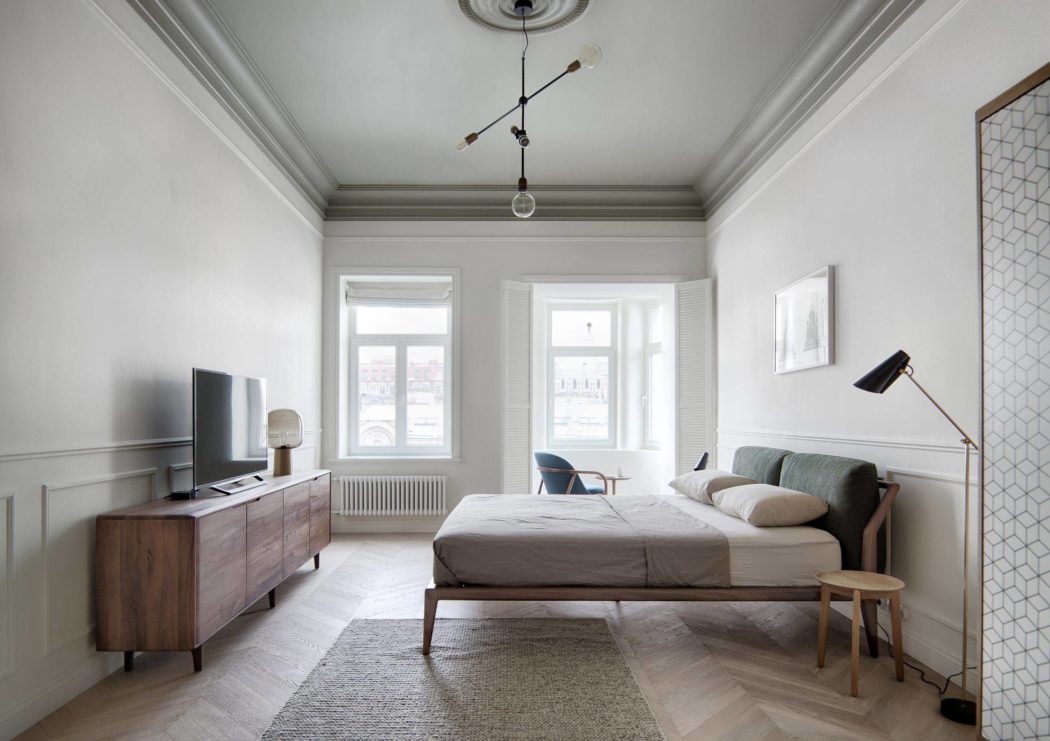 Imposante Scandinavische moderne slaapkamer Imposante Scandinavische moderne slaapkamer