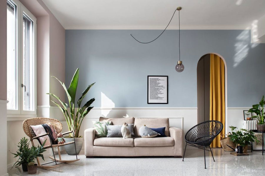 In deze mooie slaapkamer hebben de de jaren '50 stijl gecombineerd met Scandinavisch In deze mooie slaapkamer hebben de de jaren '50 stijl gecombineerd met Scandinavisch