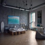 Industriële slaapkamer door architect Andrey Vladimirov