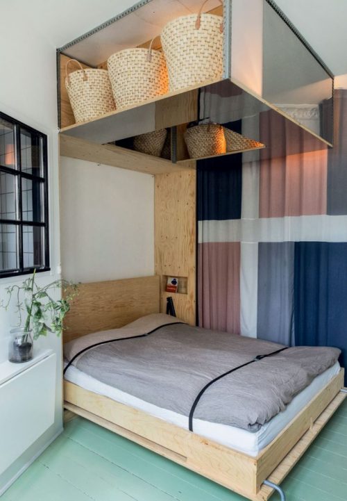 Inklapbaar bed in de slaapkamer Inklapbaar bed in de slaapkamer