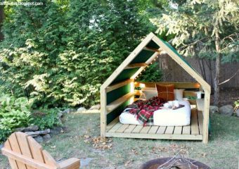 Jaime maakte deze leuke cabana loungeplek voor haar tuin!