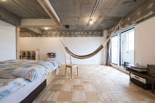 Japanse slaapkamer van Tsukiji Room H appartement Japanse slaapkamer van Tsukiji Room H appartement