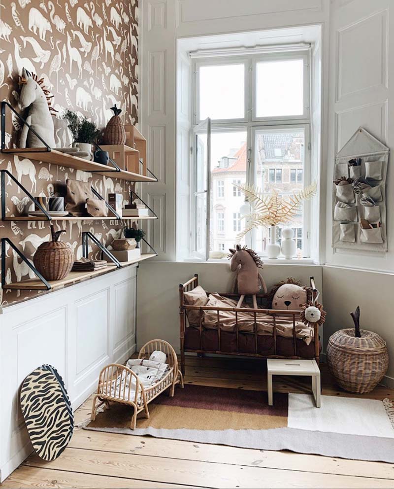 kinderkamer behang ferm living animals toffee kinderkamer behang ferm living animals toffee