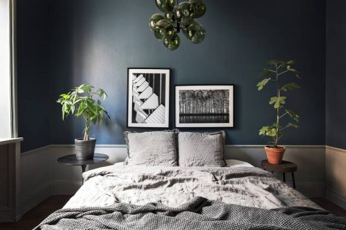 Klassiek chique Scandinavische slaapkamer Klassiek chique Scandinavische slaapkamer