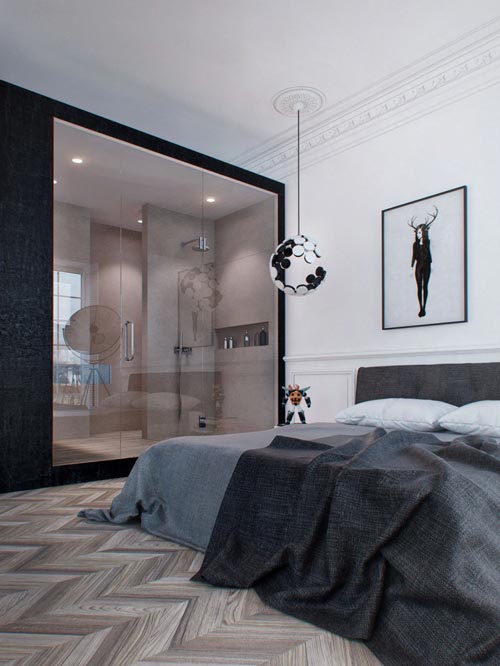 Klassieke slaapkamer met modern tintje Klassieke slaapkamer met modern tintje