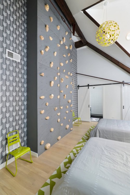 Een klimmuur in de slaapkamer Een klimmuur in de slaapkamer