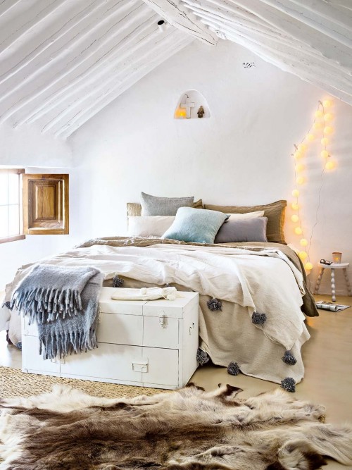 Knusse slaapkamer van een woonboerderij Knusse slaapkamer van een woonboerderij