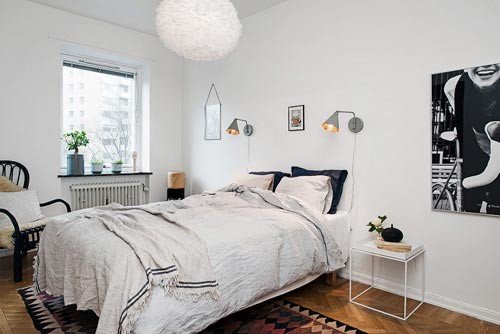 Leuk ingerichte Scandinavische slaapkamer Leuk ingerichte Scandinavische slaapkamer
