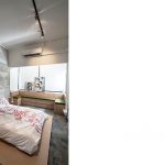 Loft slaapkamer met een Japans bed