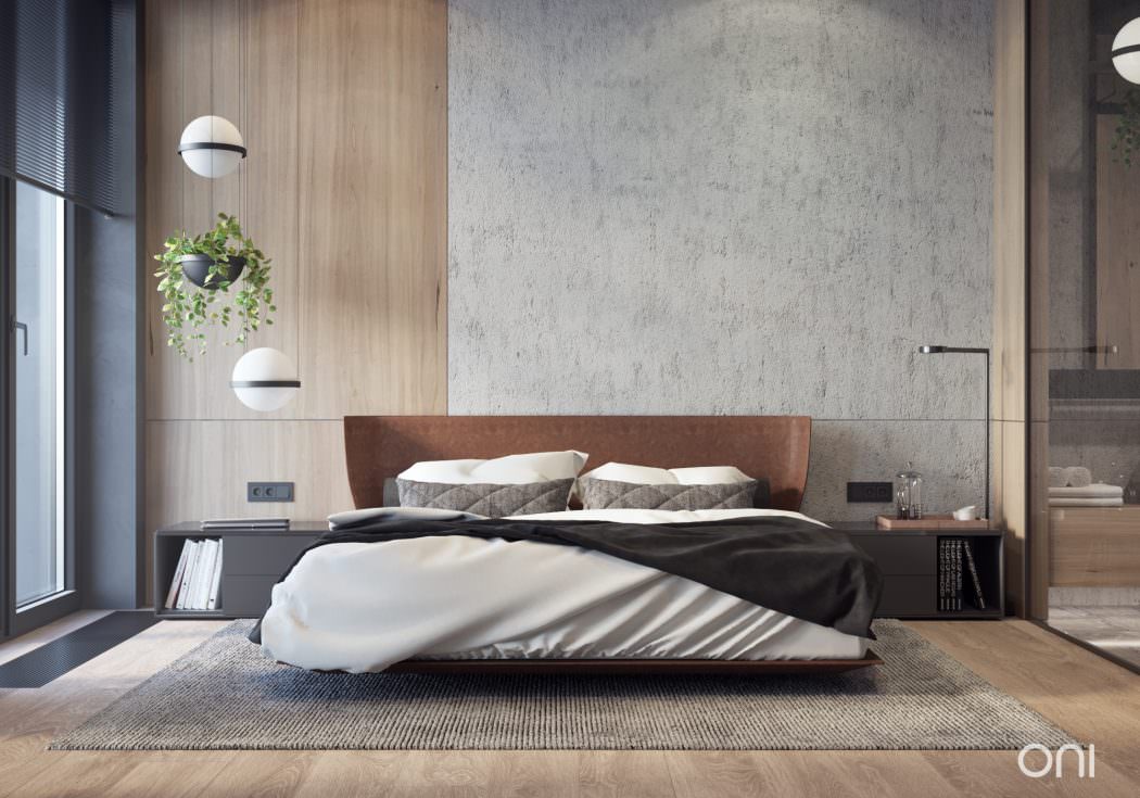 Luxe industriële loft slaapkamer in Moskou Luxe industriële loft slaapkamer in Moskou