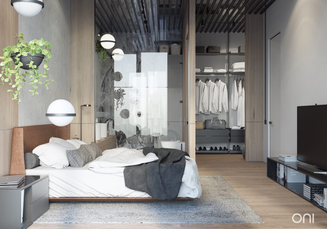 Ongekend Luxe industriële loft slaapkamer in Moskou – Slaapkamer ideeën ES-05