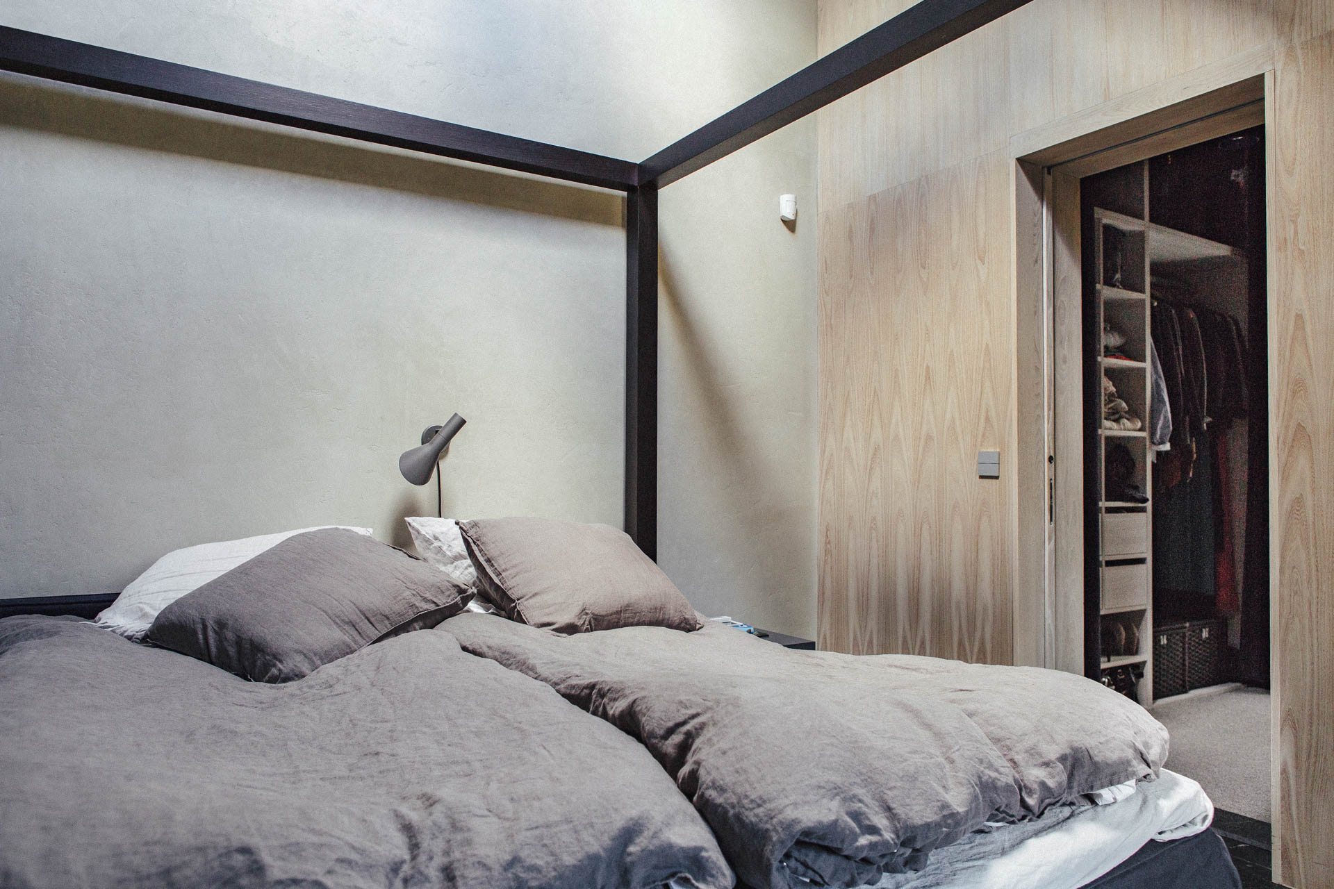 Luxe Scandinavische penthouse slaapkamer Luxe Scandinavische penthouse slaapkamer