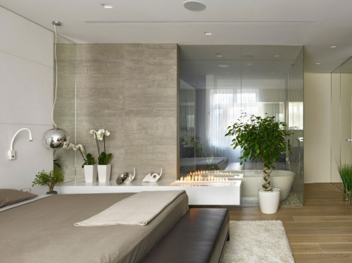 Luxe slaapkamer met moderne meubels Luxe slaapkamer met moderne meubels