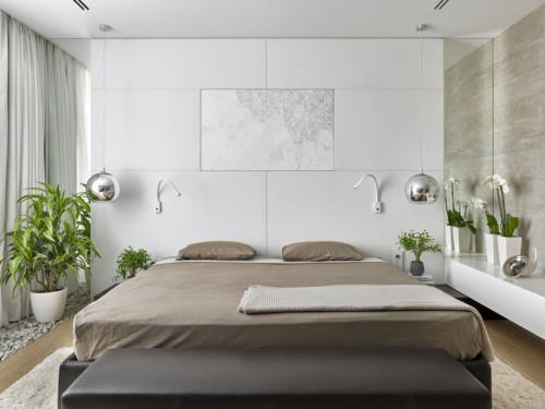 Luxe slaapkamer met moderne meubels Luxe slaapkamer met moderne meubels