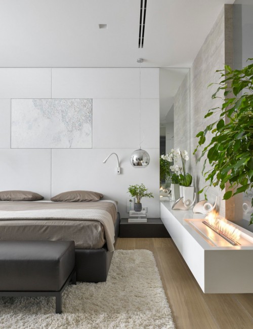 Luxe slaapkamer met moderne meubels Luxe slaapkamer met moderne meubels
