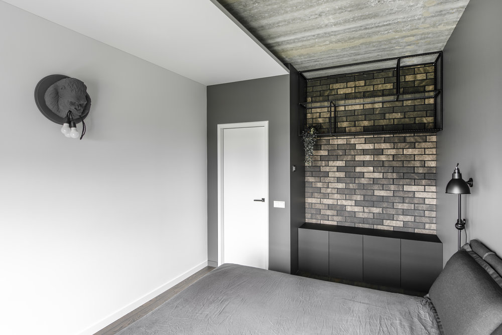 Minimalistische, moderne badkamer met een stoer industrieel tintje Minimalistische, moderne badkamer met een stoer industrieel tintje