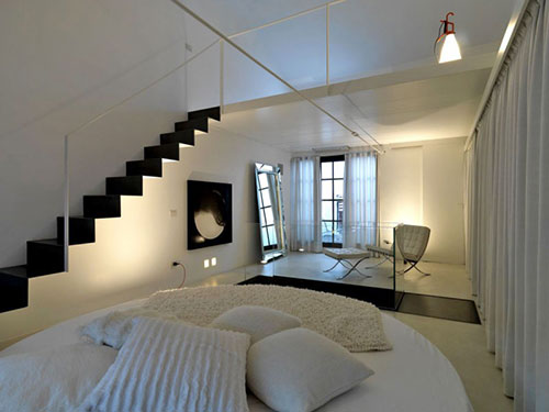 Minimalistische open slaapkamer Minimalistische open slaapkamer