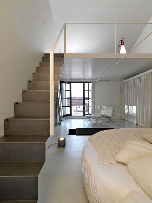 Minimalistische open slaapkamer Minimalistische open slaapkamer