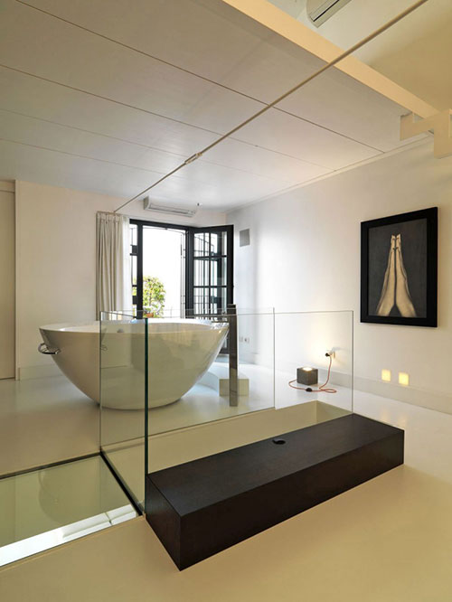 Minimalistische open slaapkamer Minimalistische open slaapkamer