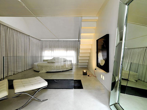 Minimalistische open slaapkamer Minimalistische open slaapkamer