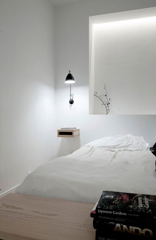 Minimalistische slaapkamer met Japanse thema