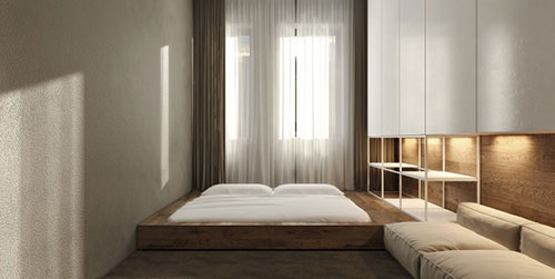 Modern slaapkamer ontwerp van architect Igor Sirotov