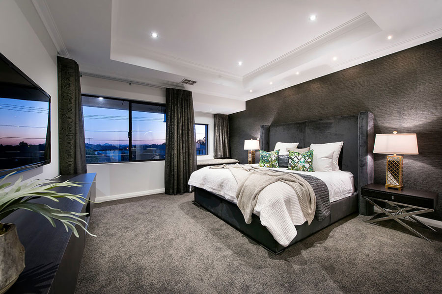 Moderne luxe slaapkamer met een klassiek chique afwerking