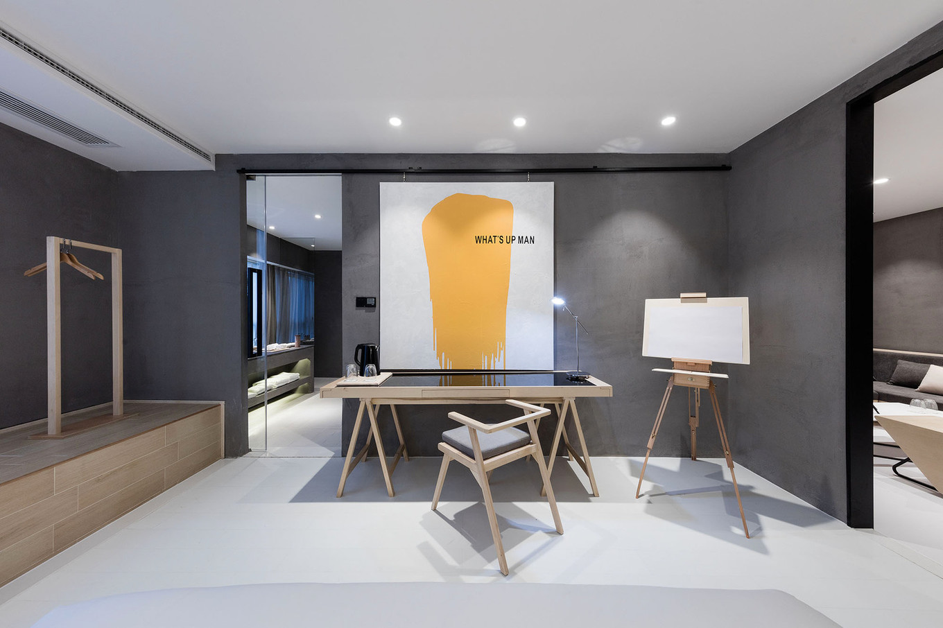 Moderne minimalistische kamers van het Wheat Youth Arts Hotel Moderne minimalistische kamers van het Wheat Youth Arts Hotel