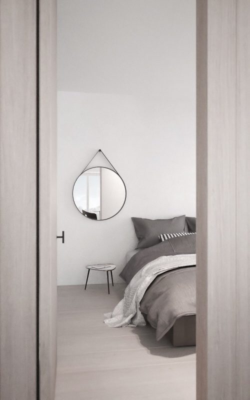 Moderne slaapkamer met ruime open badkamer Moderne slaapkamer met ruime open badkamer
