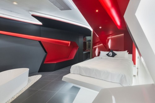 Moderne slaapkamer van Hotel 'The Designers'