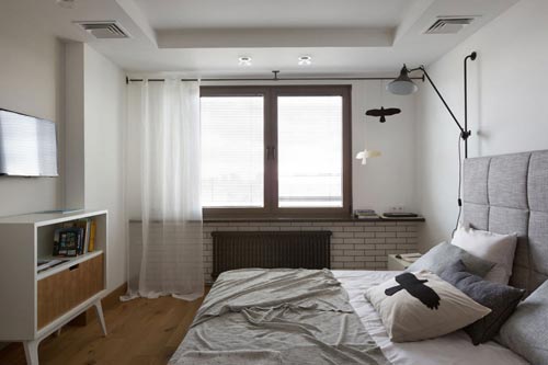Nachtvlek Glimp Hoorzitting Moderne slaapkamer met hout en zwart staal – Slaapkamer ideeën