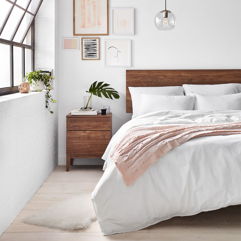 moderne slaapkamer ideeën beige hout